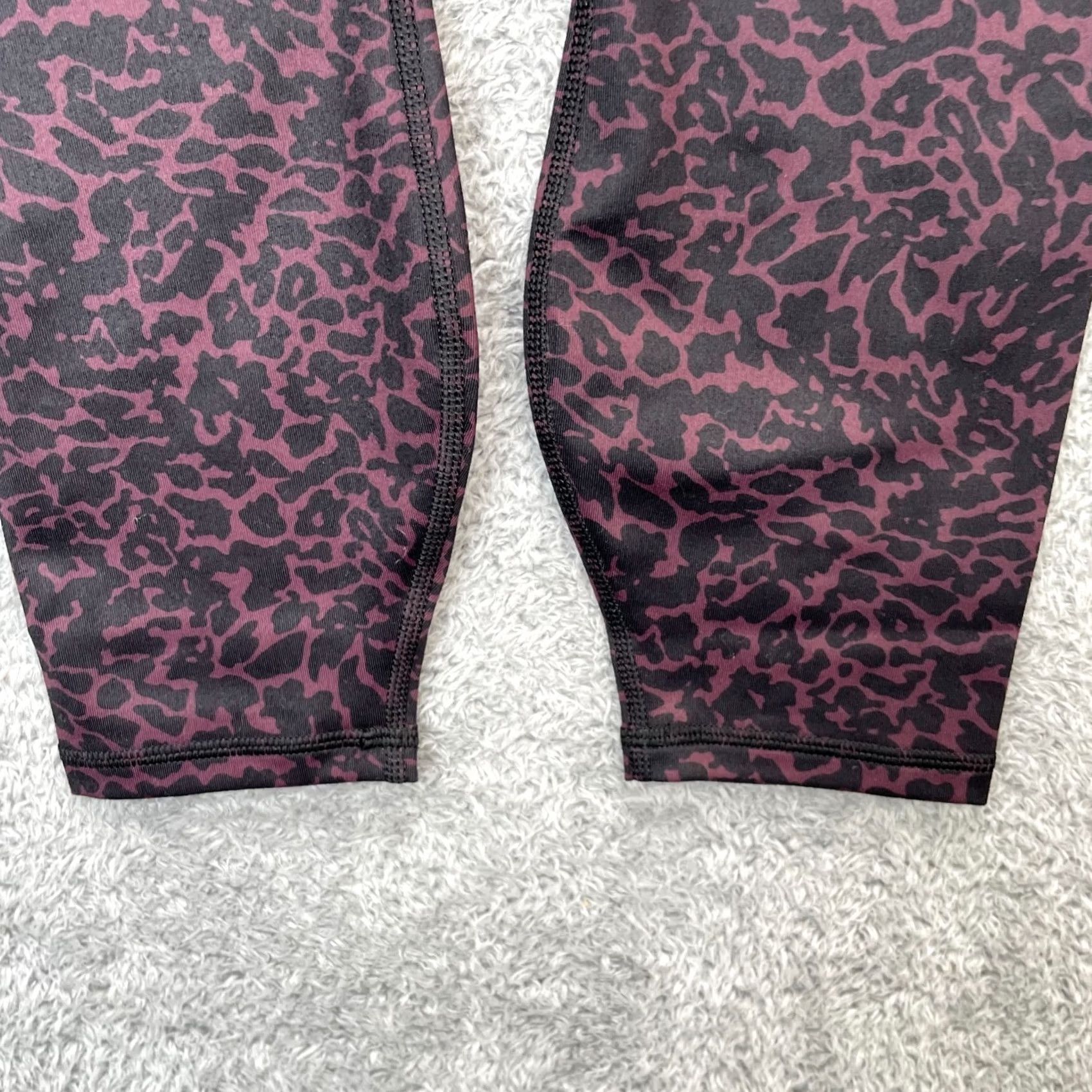 Fabletics Fabletics Leggings Womens Small Red Leopard Print Stretch High Waisted - Activewear Size 28" / US 6 / IT 42 - 7 Thumbnail