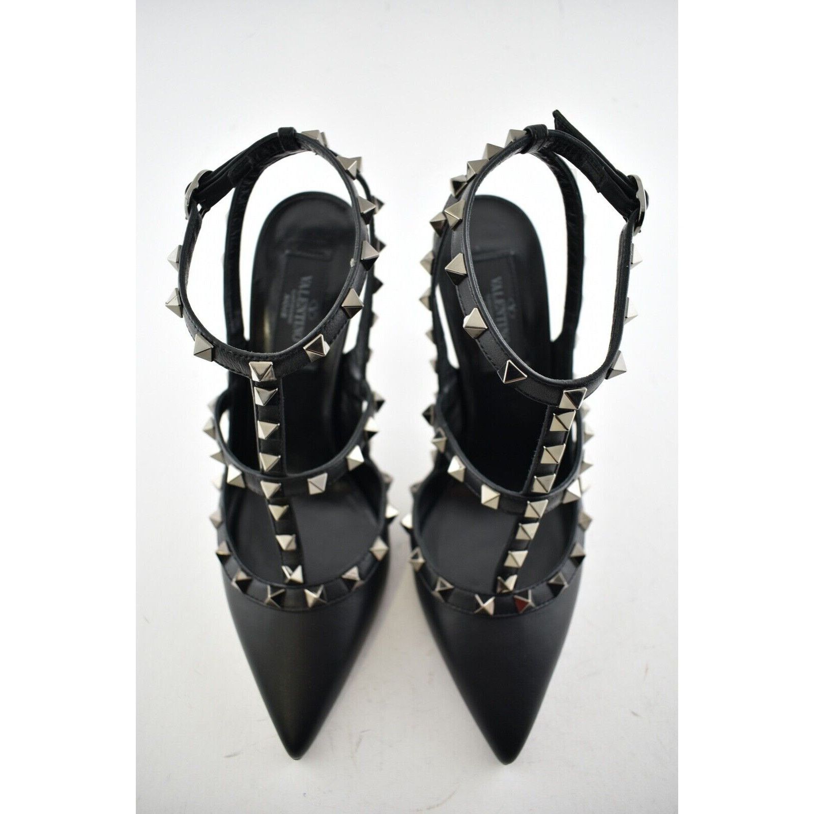 Valentino Rockstud Noir Ankle Strap Pointed Sandal Heel Pump 36.5 Size US 6.5 / IT 36.5 - 8 Thumbnail