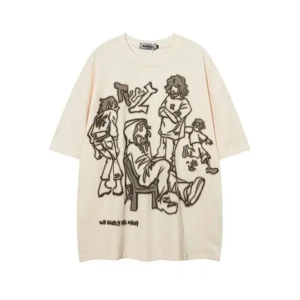 VIBE Streetwear Funny Anime Cartoon Graphic Oversized T-Shirt y2k Size US XL / EU 56 / 4 - 1 Thumbnail