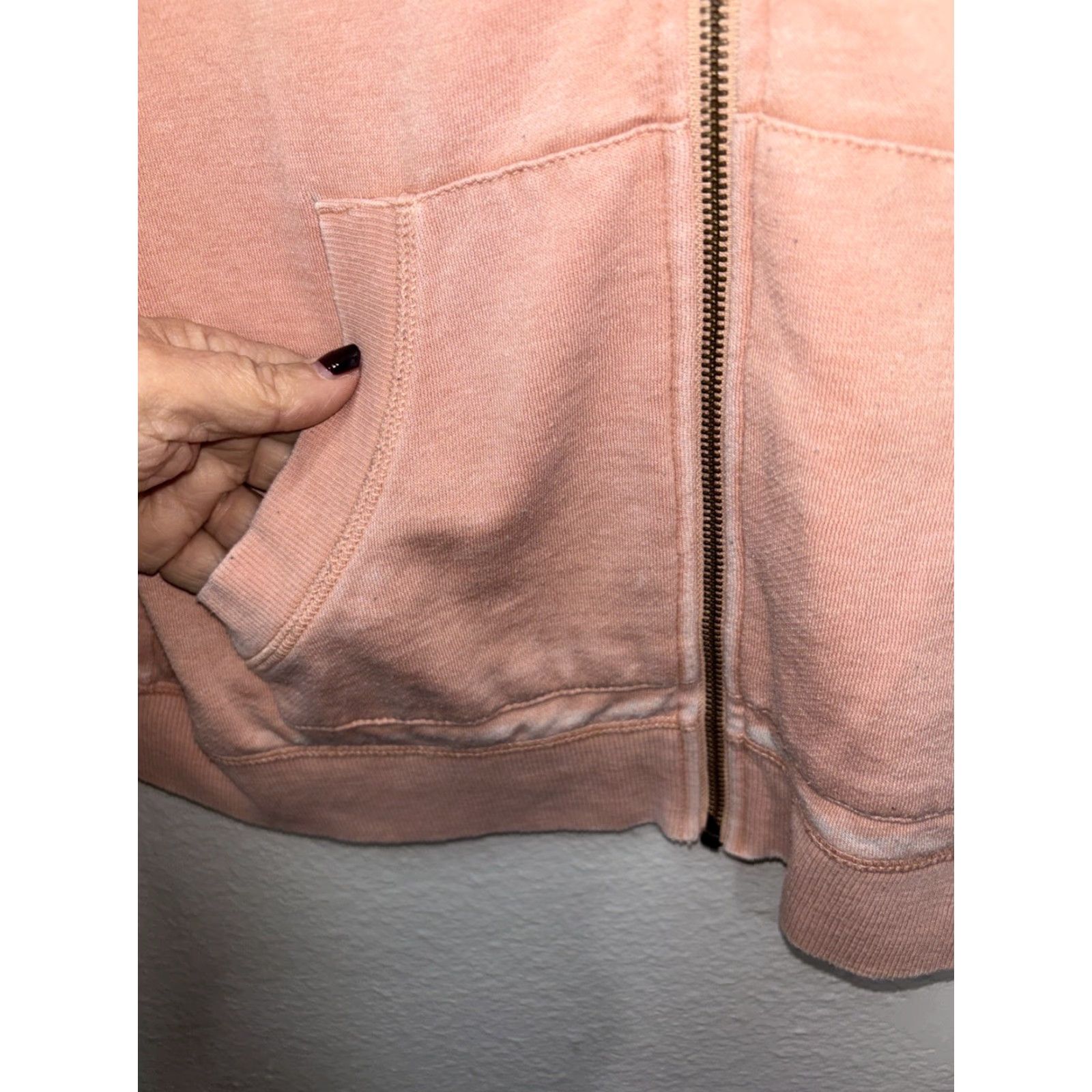 Vintage ROXY Pink Hooded Full Zip Jacket M Cotton Polyester Double Graphic Pockets Jacket Size M / US 6-8 / IT 42-44 - 6 Thumbnail