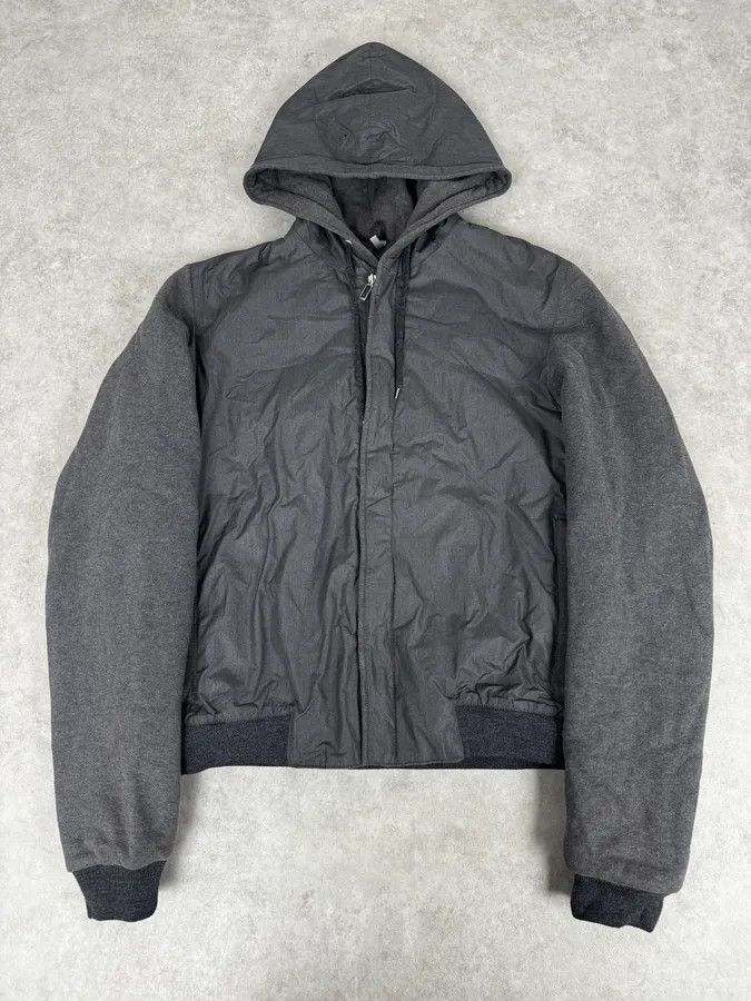 Dior 2010s Dior Grey Hybrid Hooded Bomber Jacket by Kris Van Assche Size US M / EU 48-50 / 2 - 1 Thumbnail