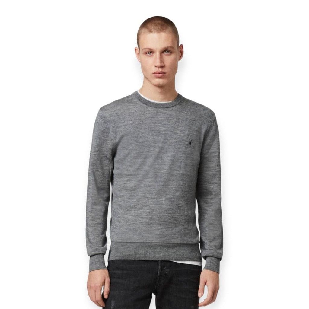 Allsaints Allsaints Mode Merino Crew Sweater in Grey Marl Size US XL / EU 56 / 4 - 1 Thumbnail