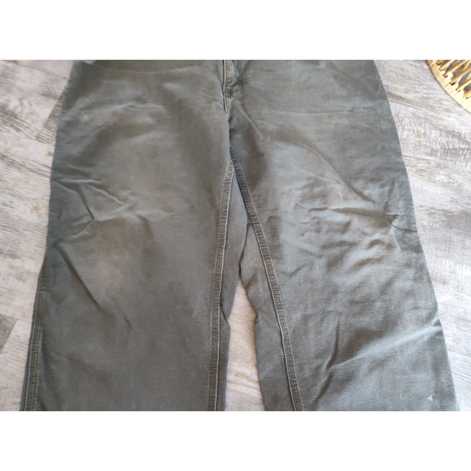 Carhartt VINTAGE Carhartt B11 MOS Distressed Green Carpenter Pants Men’s 42x30 Y2K Grunge Workwear Size US 42 / EU 58 - 4 Thumbnail