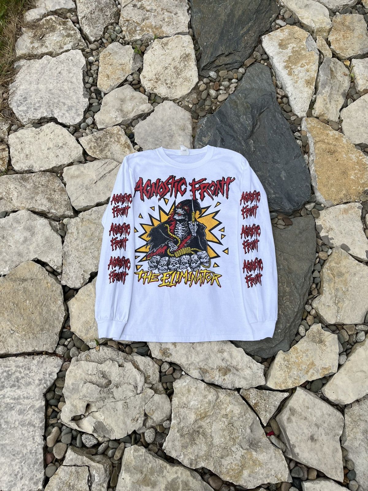 Band Tees × Vintage Vintage Agnostic Front band tee long sleeve the eliminator Size US S / EU 44-46 / 1 - 1 Thumbnail