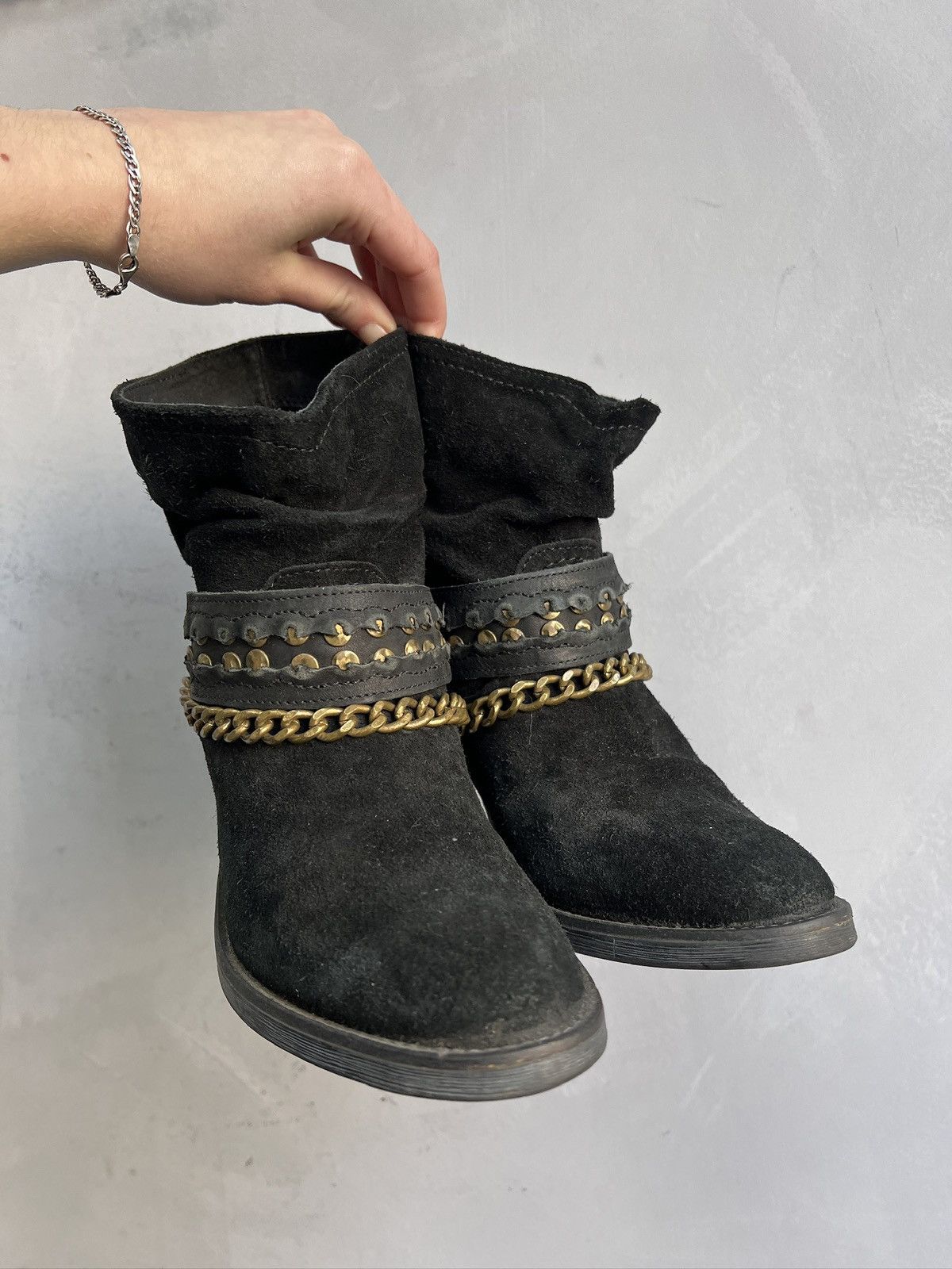 Dirk Bikkembergs Suede western dirk bikkembergs style leather boots y2k Size US 8 / EU 41 - 2 Thumbnail