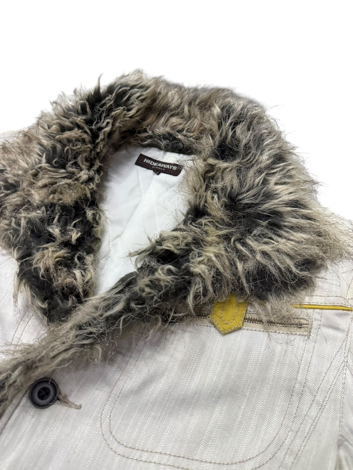 Japanese Brand Hideaways Nicole Fur Trimmed Rock Star Denim Jacket Size US S / EU 44-46 / 1 - 6 Thumbnail
