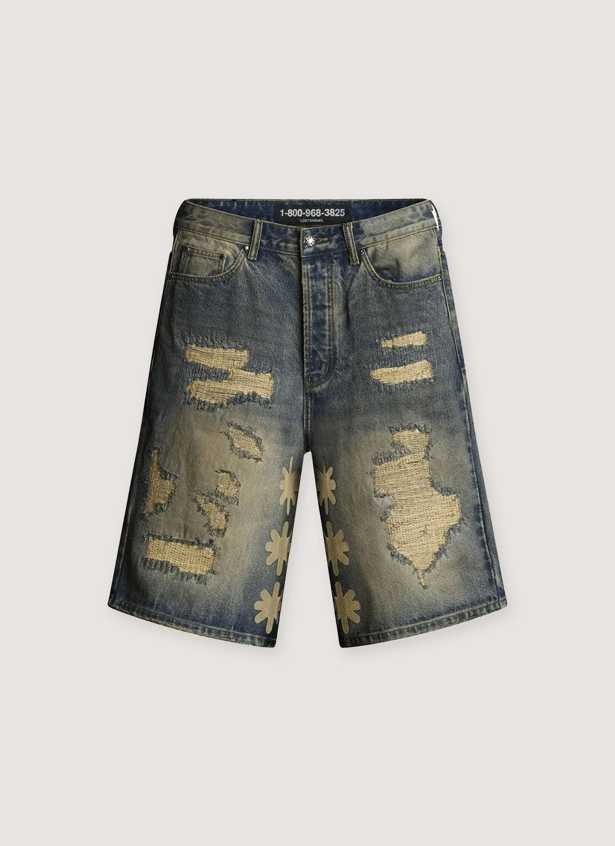 LOSTSHDWS Lost SHDWS DSTRY Denim Short Blue Bone Size US 30 / EU 46 - 1 Thumbnail