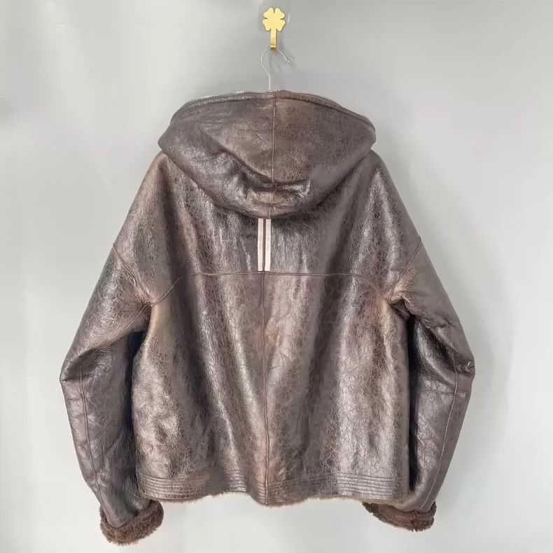 Rick Owens Rick Owens Fur-and-fur integrated double-sided leather coat Size US L / EU 52-54 / 3 - 2 Thumbnail