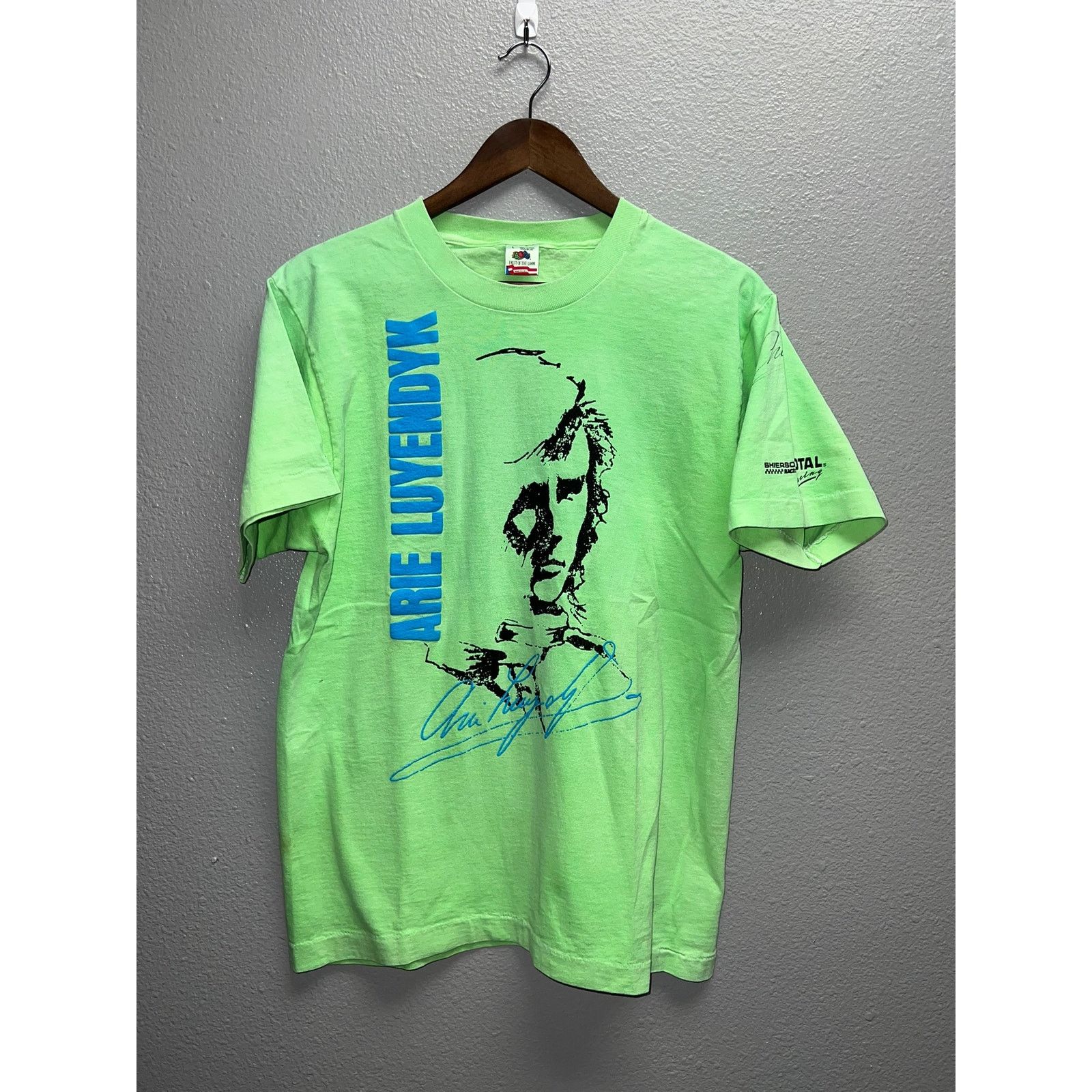 Fruit Of The Loom Vintage Arie Luyendyk Shirt Total Racing Shierson Tee 90s M Size US M / EU 48-50 / 2 - 1 Thumbnail