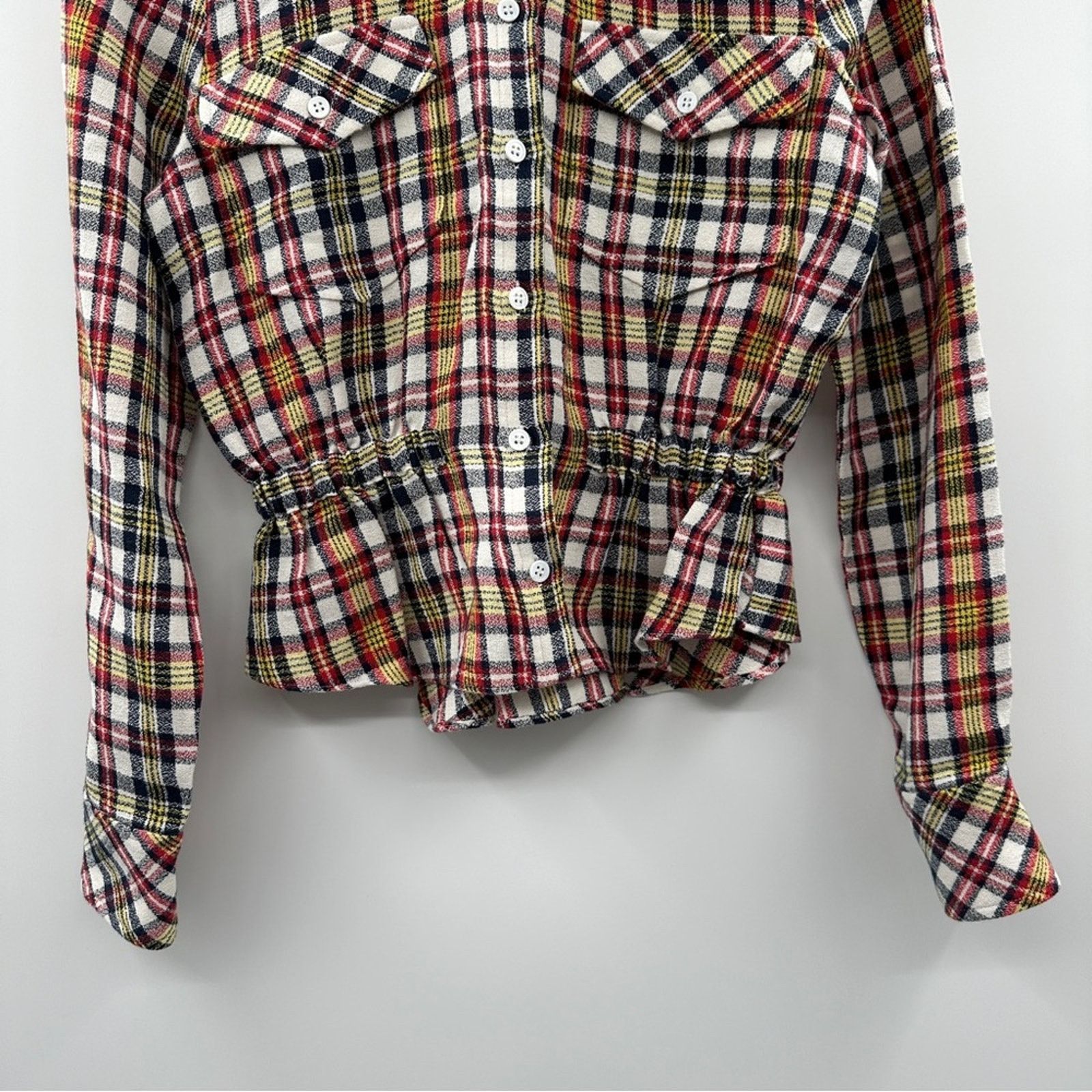 Veronica Beard Veronica Beard Shania Long Sleeve Cinched Button Down Top Size XS / US 0-2 / IT 36-38 - 4 Thumbnail