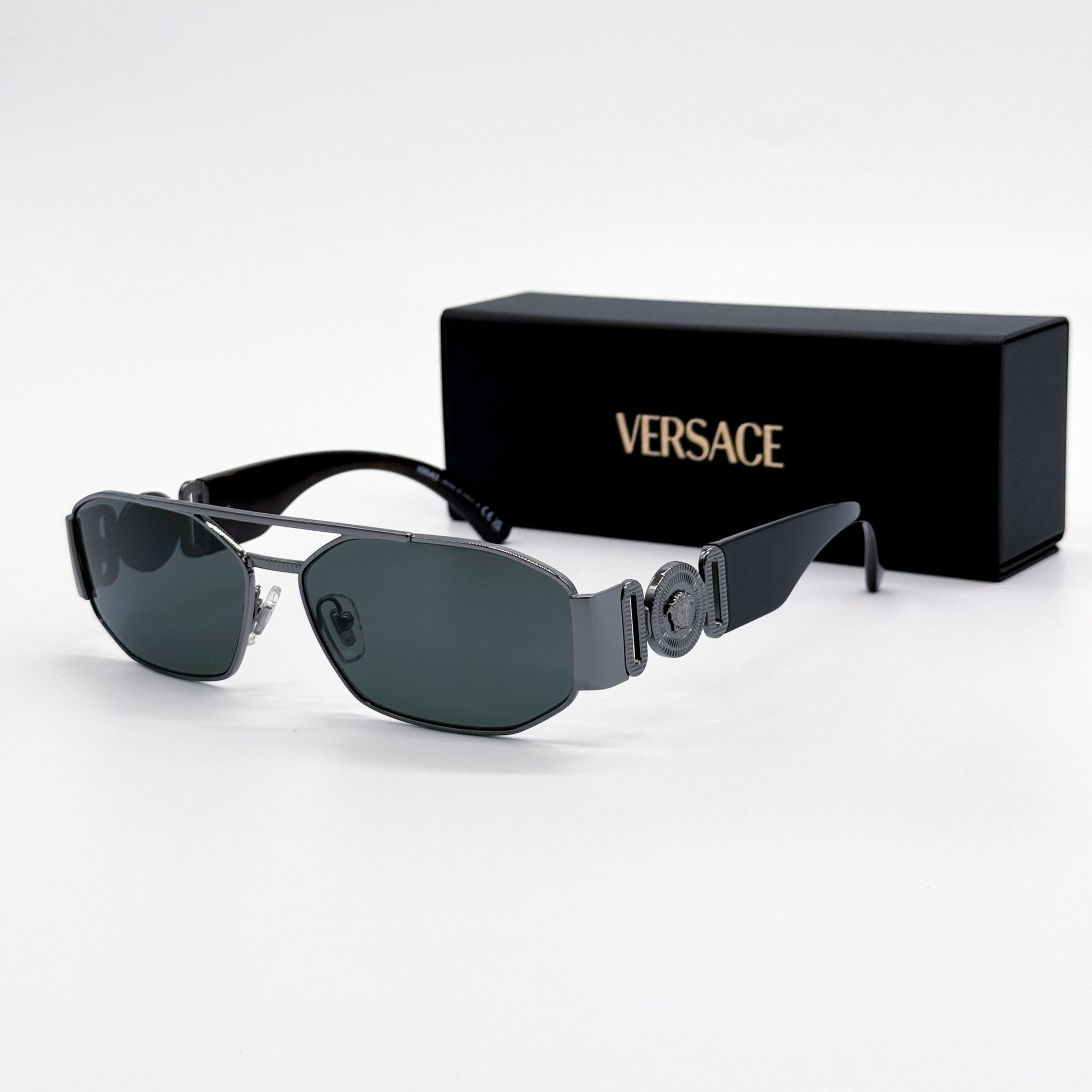 Versace NEW VERSACE VE2287 100171 SUNGLASSES, VERSACE WOMEN BLACK/GR Size ONE SIZE - 1 Thumbnail