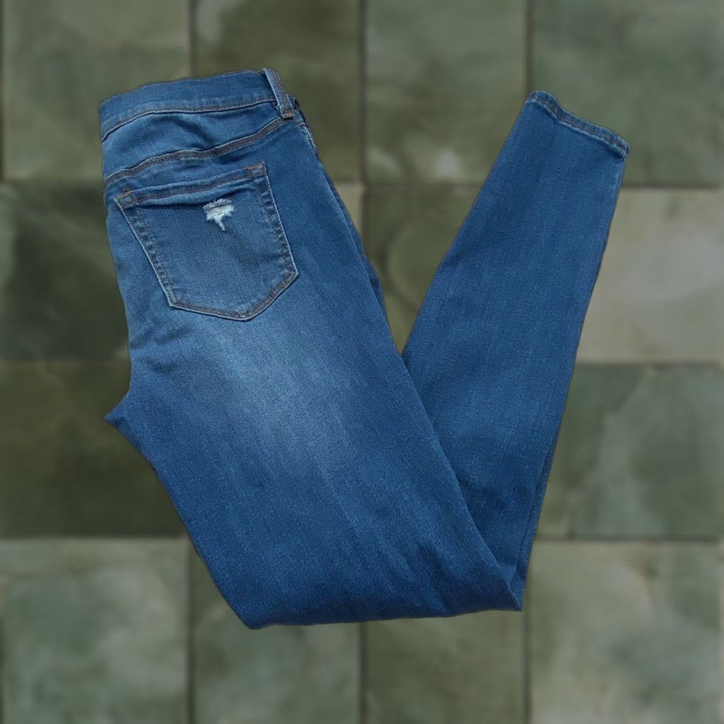 Pacsun PacSun Womens Mid Rise Distressed Skinny Jeans Blue 27 Size 27" / US 4 / IT 40 - 1 Thumbnail