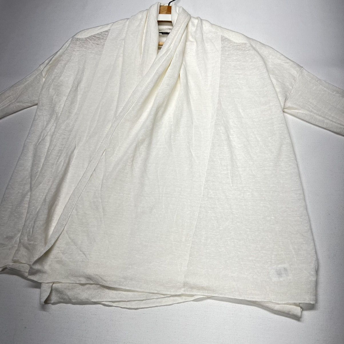 Theory NEW Theory Cardigan Sweater White Linen Drape Billey Riflex Size S / US 4 / IT 40 - 3 Thumbnail