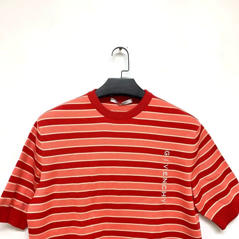 Givenchy Givenchy Classic Striped Logo Knitted Short Sleeve 2506-Nex Size US XS / EU 42 / 0 - 3 Thumbnail