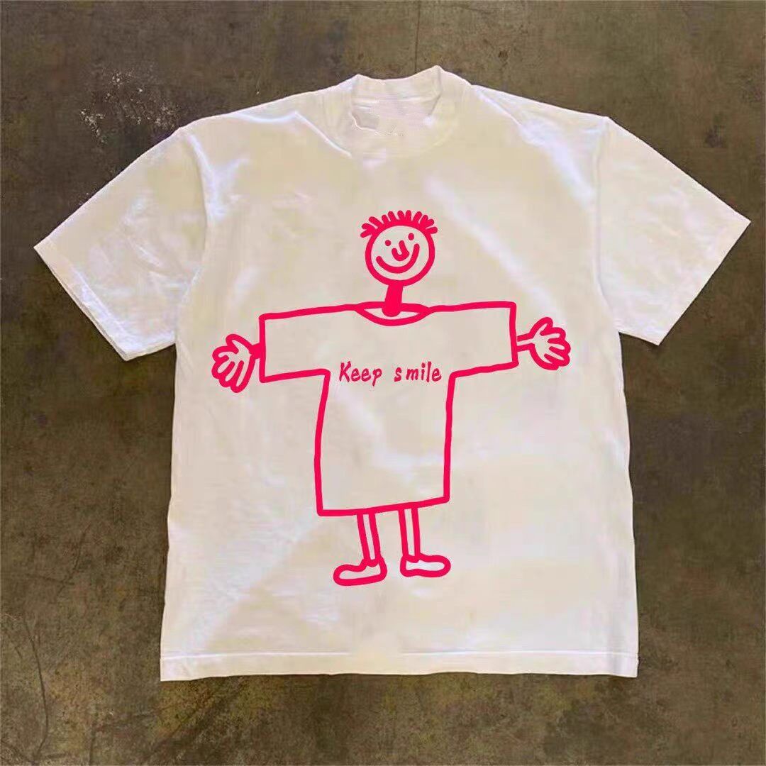 Japanese Brand White Washed Vintage Boys' Print T-Shirt Size US M / EU 48-50 / 2 - 1 Thumbnail