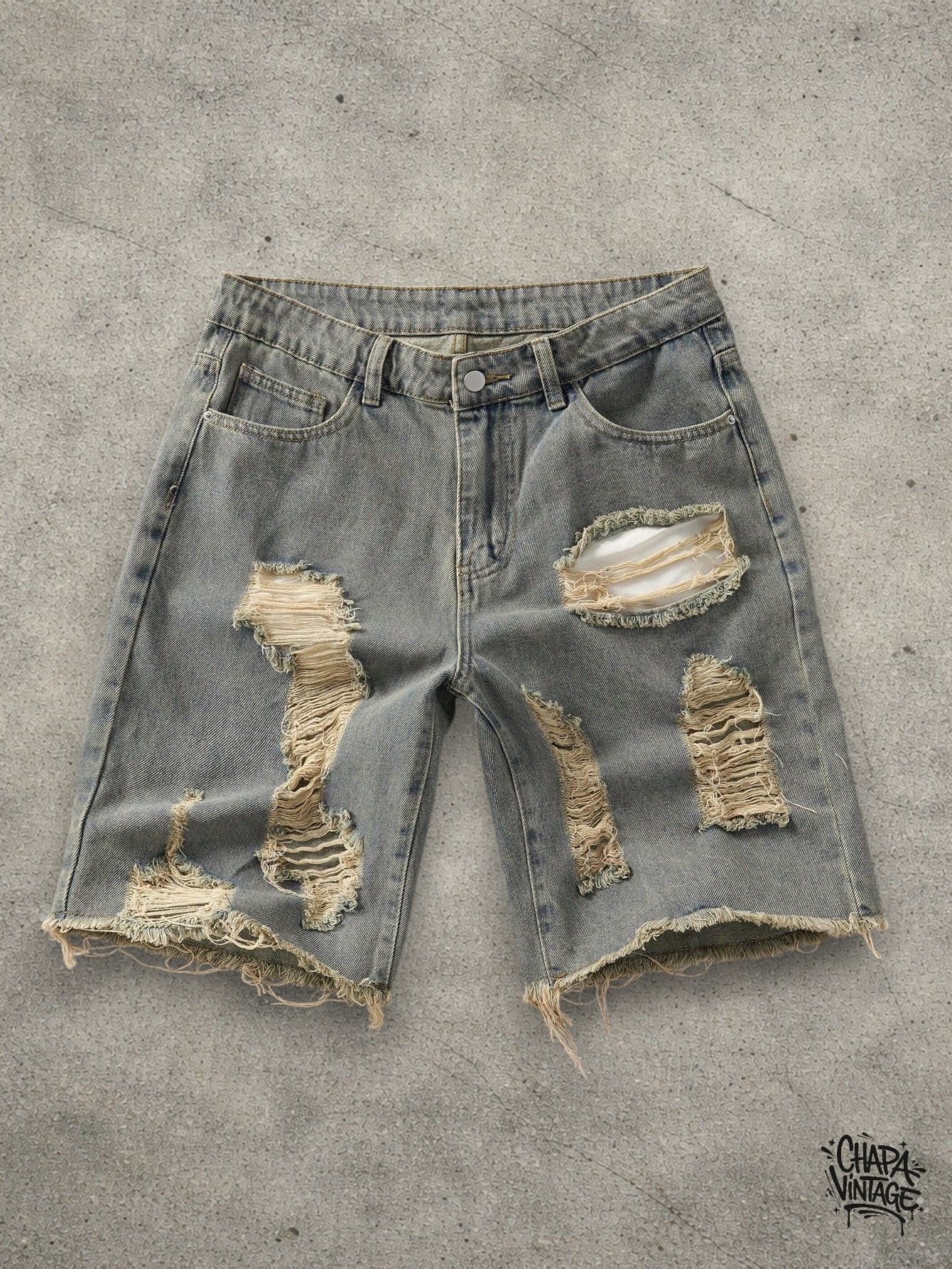 Japanese Brand Ripped jeans shorts Size US 32 / EU 48 - 1 Thumbnail