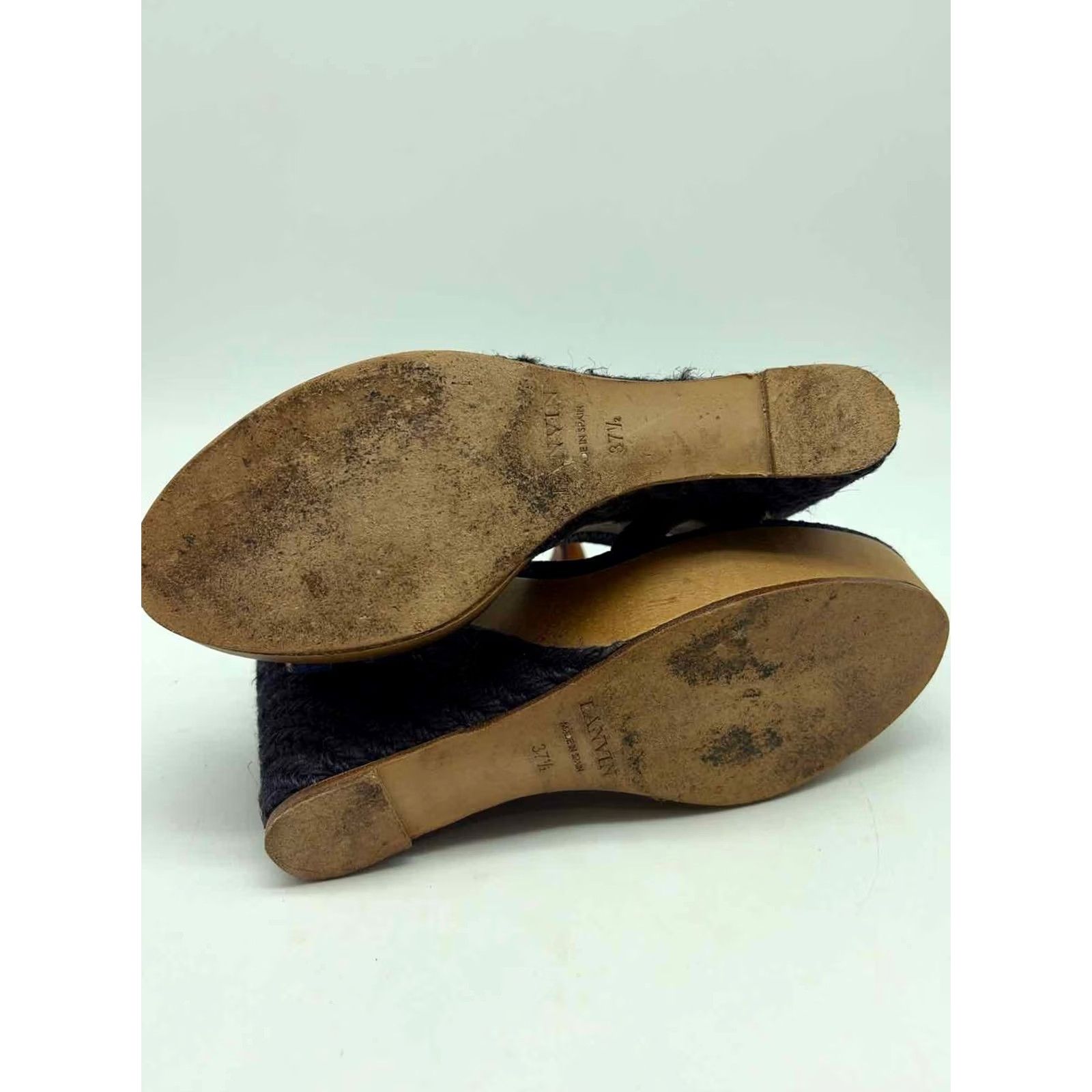Lanvin Lanvin Wedge Heels Size 37.5 Blue Size US 8 / IT 38 - 6 Thumbnail