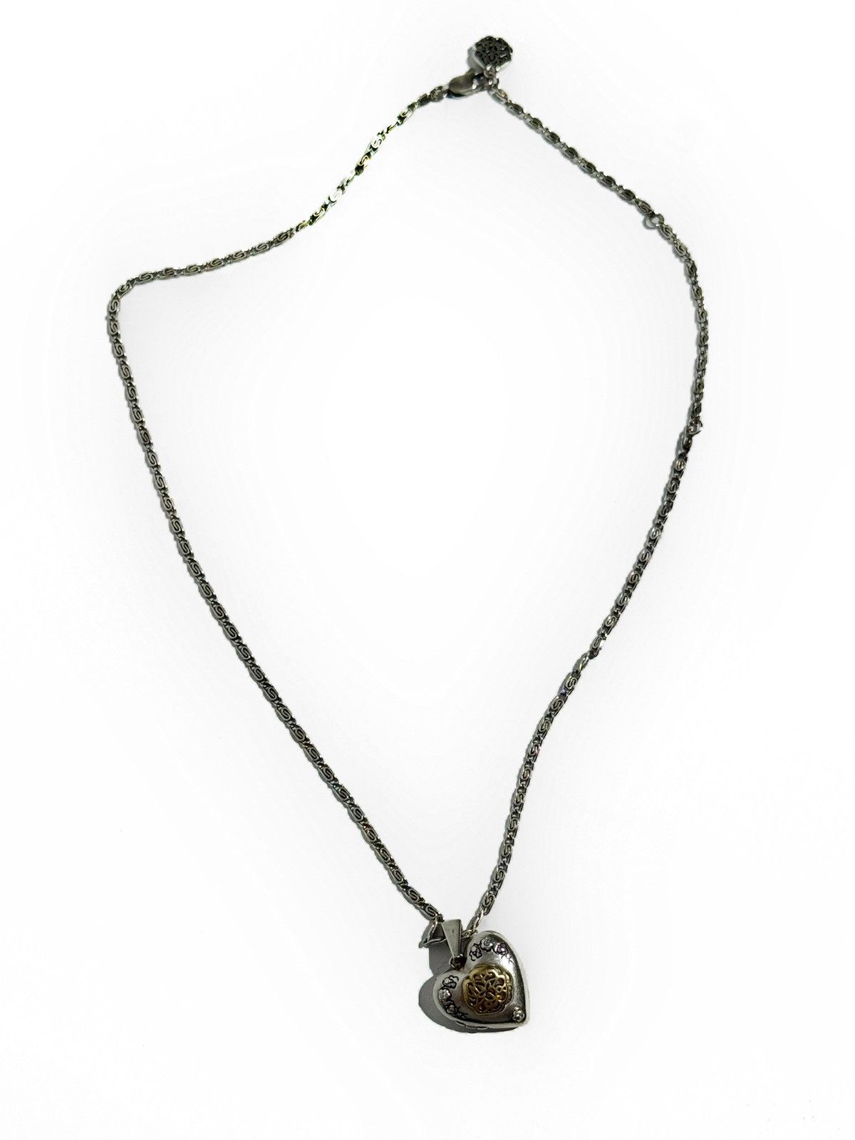 Alexander McQueen Alexander McQueen Silver Heart Shaped Locket Chain Necklace Size ONE SIZE - 5 Thumbnail