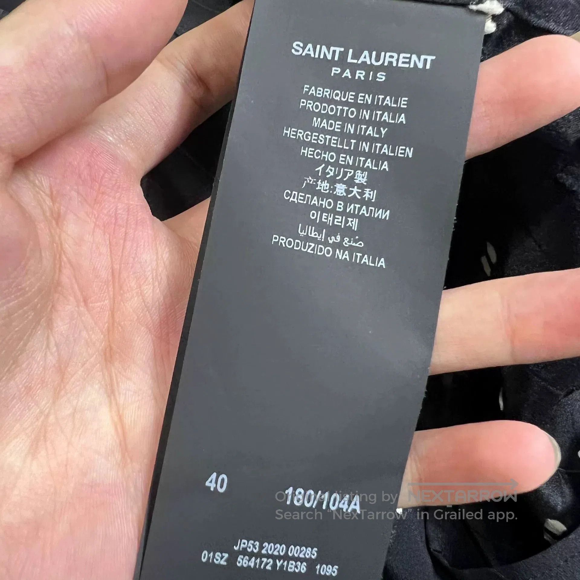 Saint Laurent Paris Saint Laurent Silk Checkerboard Shirt. Size US XXS / EU 40 - 4 Thumbnail