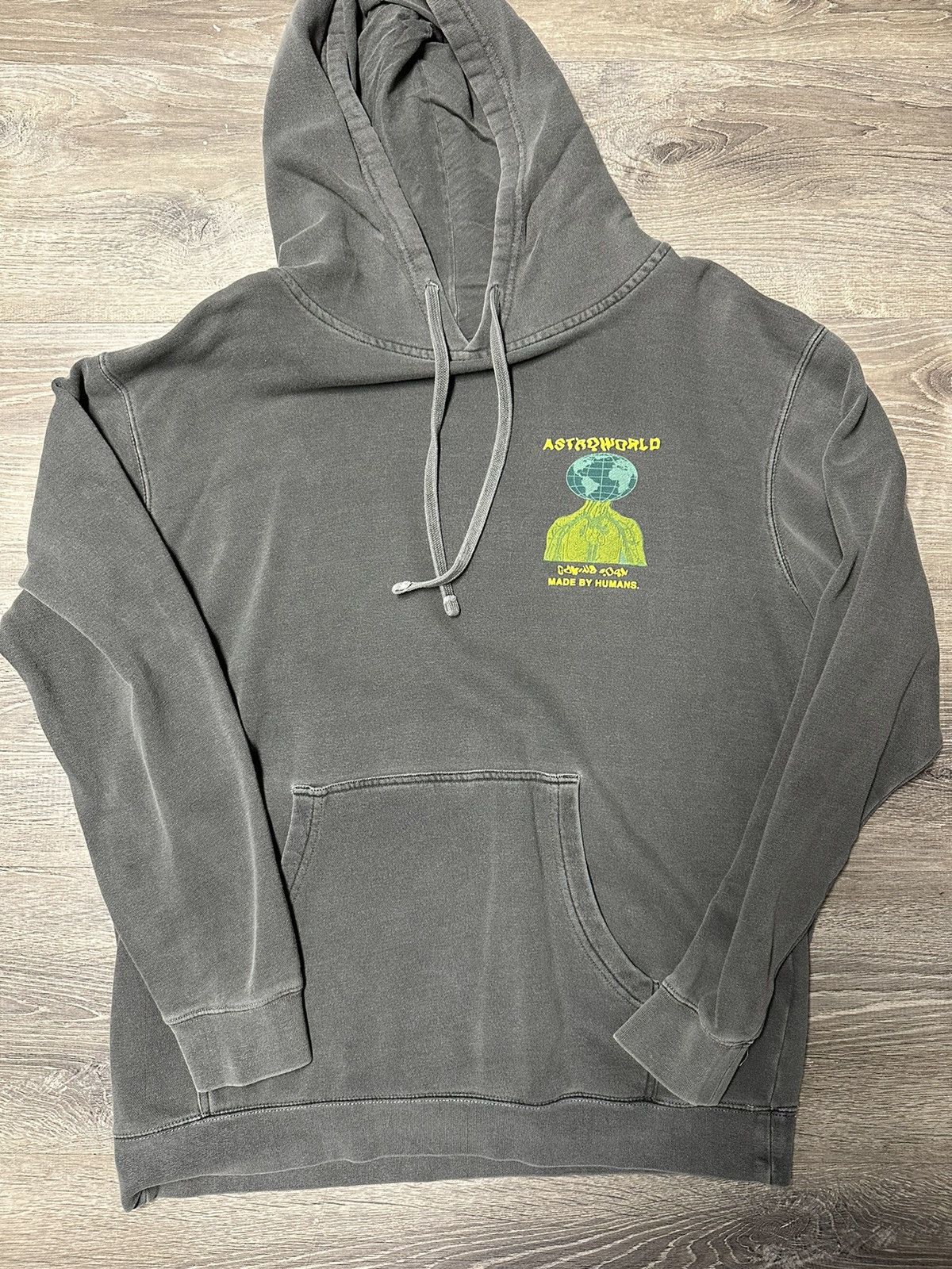 image of Travis Scott Astroworld Hoodie in Charcoal, Men's (Size Large)