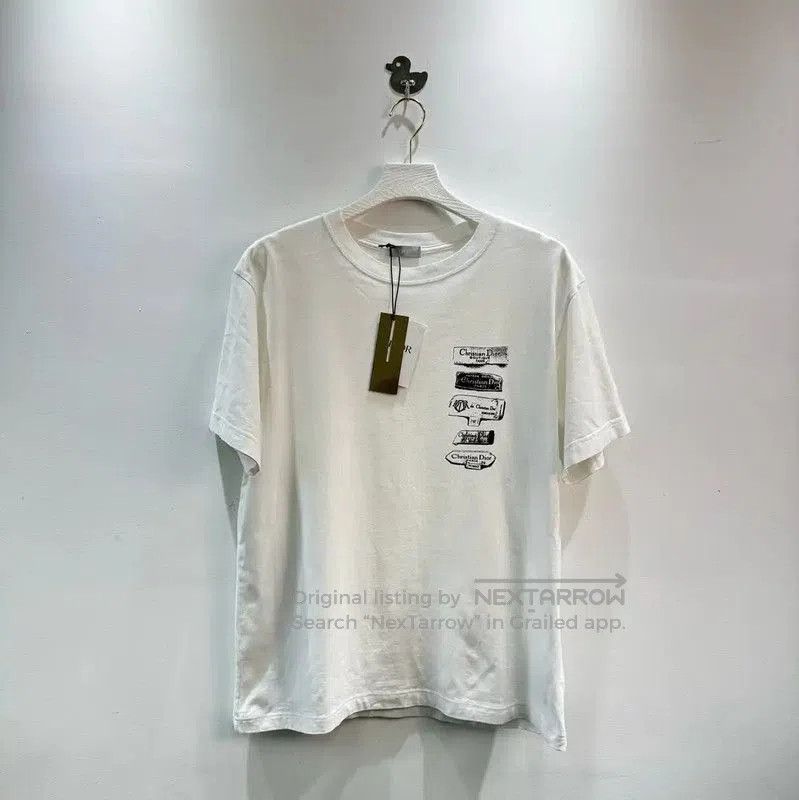 Dior Dior White Cotton Men's T-shirt . Size US S / EU 44-46 / 1 - 1 Thumbnail