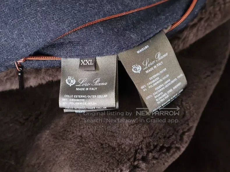 Loro Piana Loro Piana Cashmere Coat with Beaver Fur Lining and Cashme Size US XXL / EU 58 / 5 - 8 Thumbnail