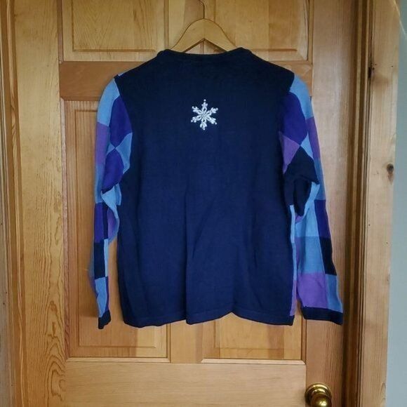 Designer B.P. Design Sz L Blue Embellished & Embroidered Holiday Full Size L / US 10 / IT 46 - 6 Thumbnail