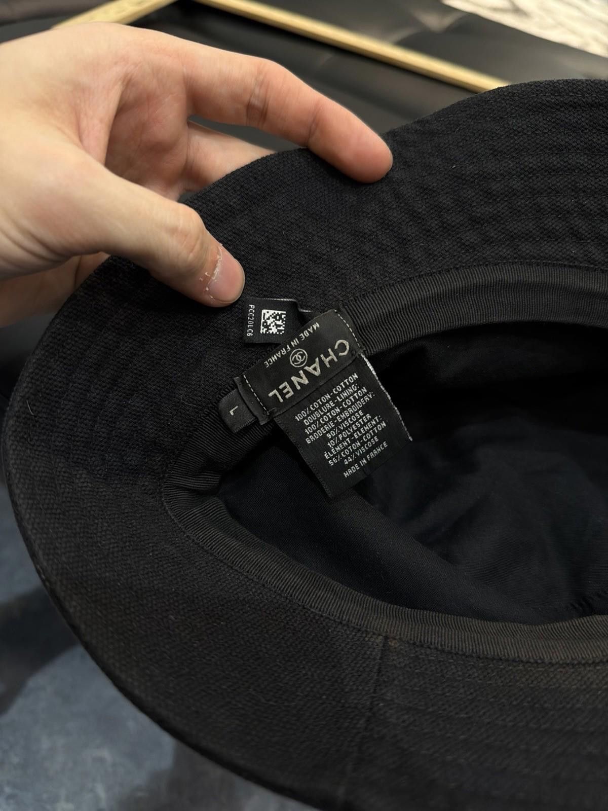 Chanel CHANEL Bucket Hat Cotton Canvas Multicolor CC Logo Size L Size ONE SIZE - 9 Thumbnail