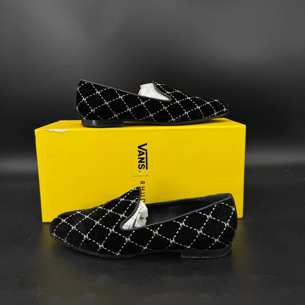 Chanel Chanel Monogram Velvet Flats EU37 Boxed Worn Resoled Size US 6.5 / IT 36.5 - 6 Thumbnail