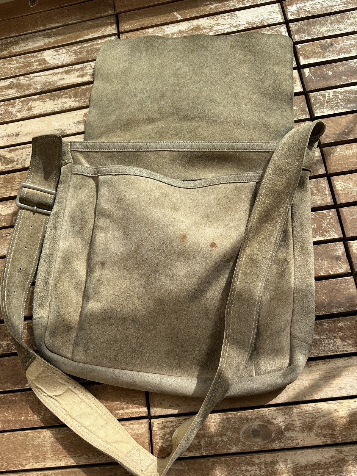 Porter Porter Tokyo Suede Messenger Bag Beige Size ONE SIZE - 4 Thumbnail