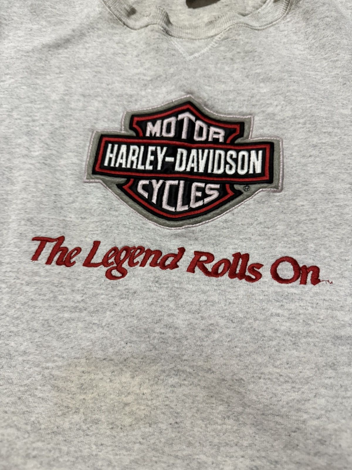 Harley Davidson Vintage 90s Distressed Harley Davidson Chunky Sweatshirt Size US XL / EU 56 / 4 - 13 Thumbnail