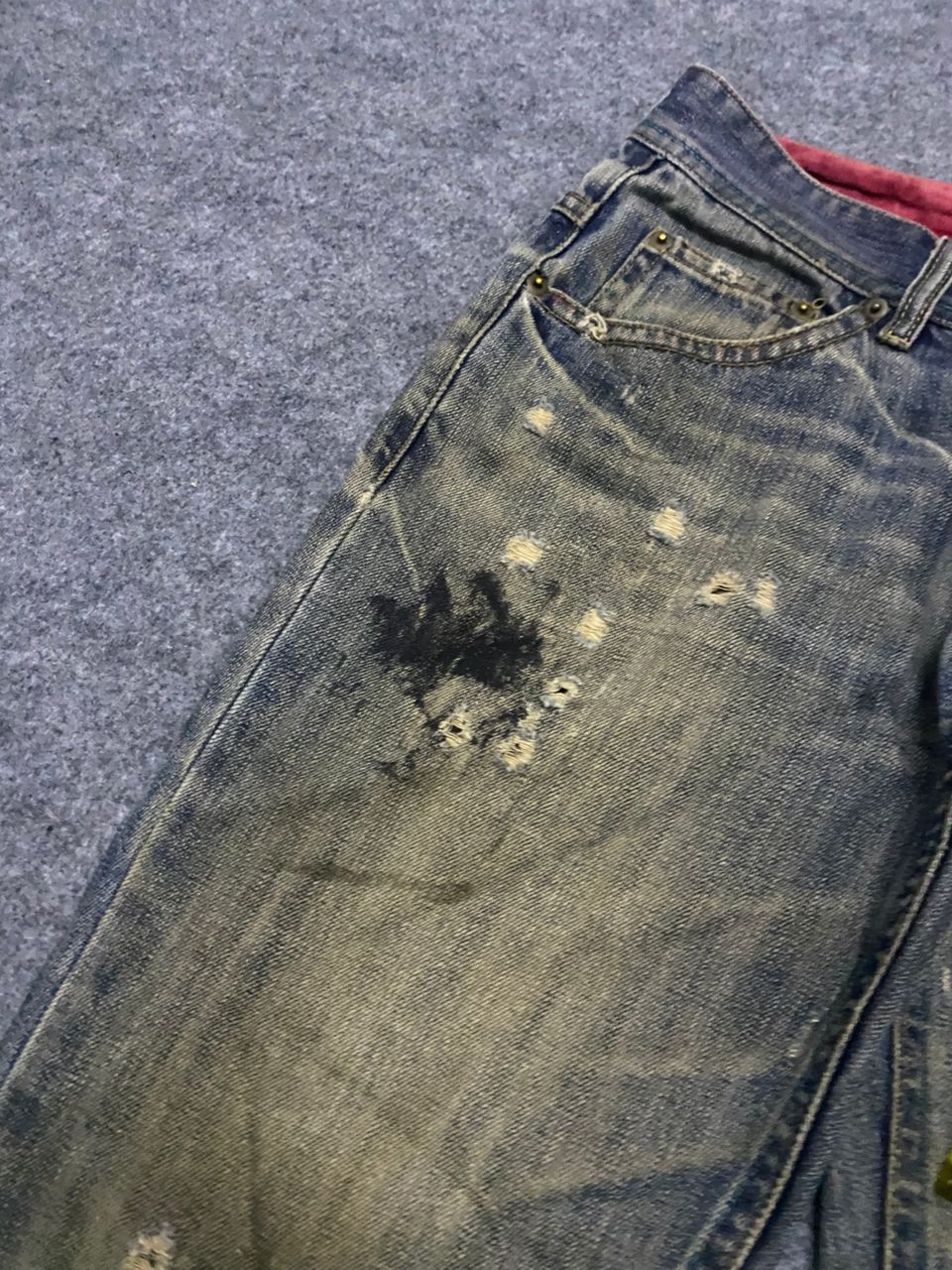 If Six Was Nine 💥Best Offer💥Vintage Midas Punk Distressed Denim Size 31" - 11 Thumbnail
