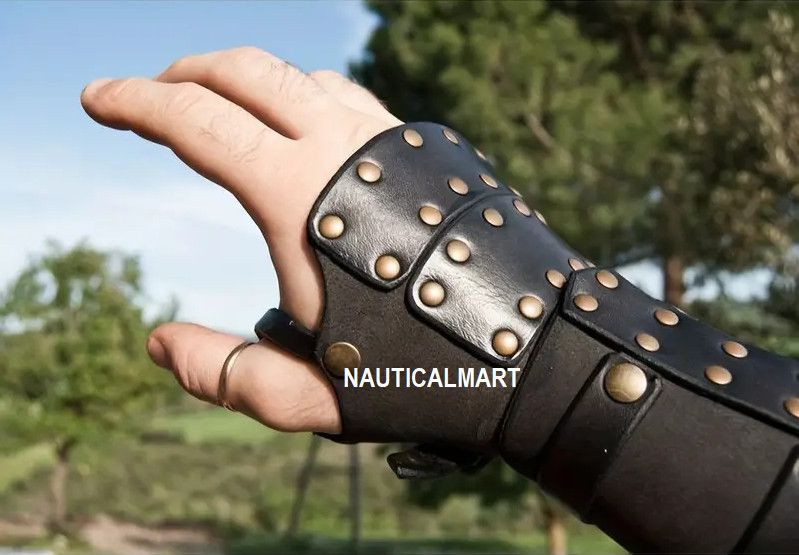 Other Viking Medieval Renaissance Arm Rivet Wrist Guard Size ONE SIZE - 3 Thumbnail