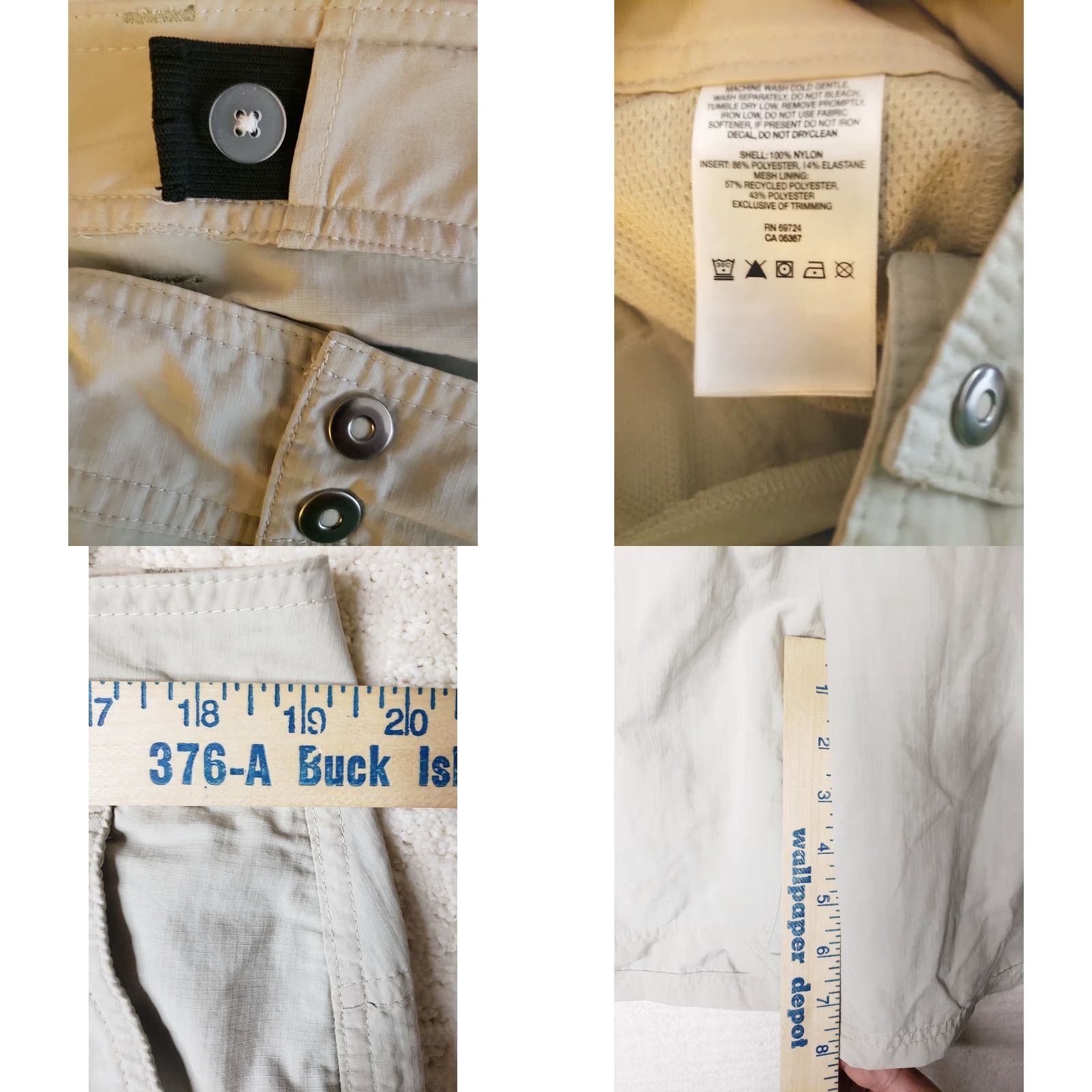 Vintage COLUMBIA Women's Size 16 Khaki Nylon 8" Inseam Cargo Shorts Omni-Shade Beige Size 38" / US 16 / IT 52 - 9 Thumbnail