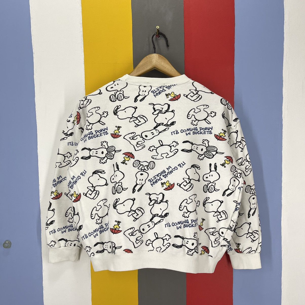 Peanuts Vintage SNOOPY Crew Neck Sweatshirt #1458/AY Size M / US 6-8 / IT 42-44 - 10 Thumbnail
