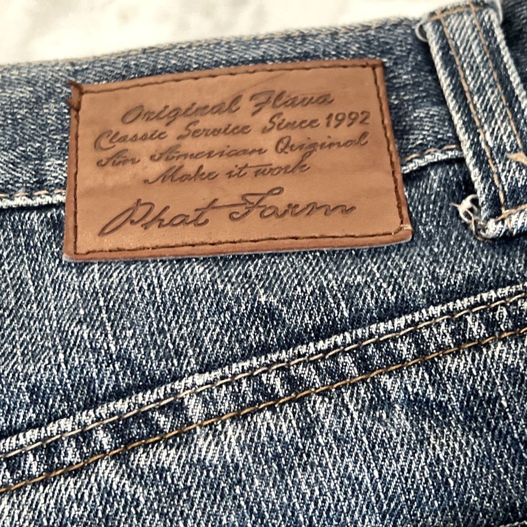 Phat Farm VINTAGE Phat Farm Denim Shorts Men’s 36 Y2K Baggie Skate Street Embroidery Size US 36 / EU 52 - 5 Thumbnail