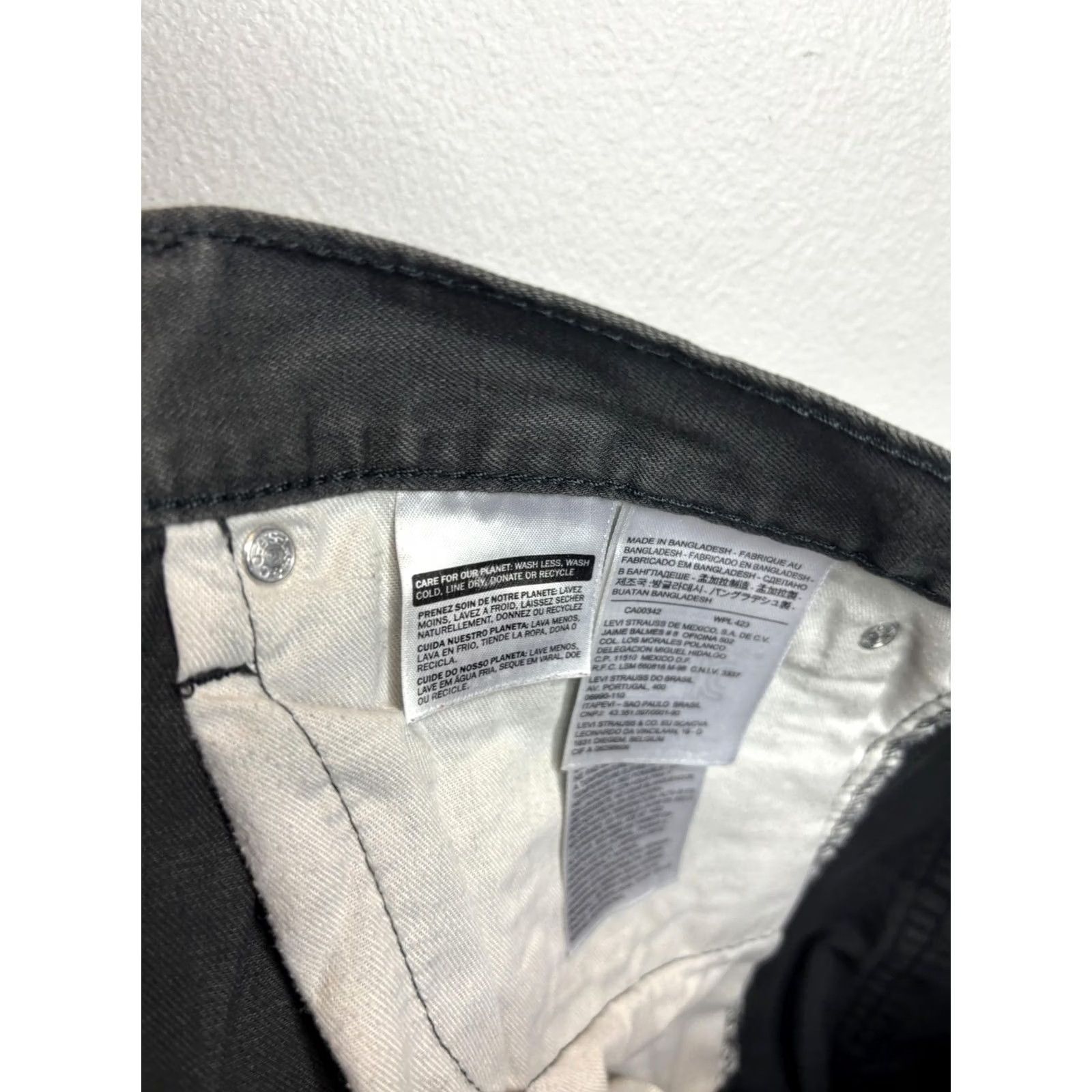 Levi's Levi's 505 Jeans Mens 38x32 Gray High Rise Straight Leg Denim Classic White Tab Size US 38 / EU 54 - 7 Thumbnail