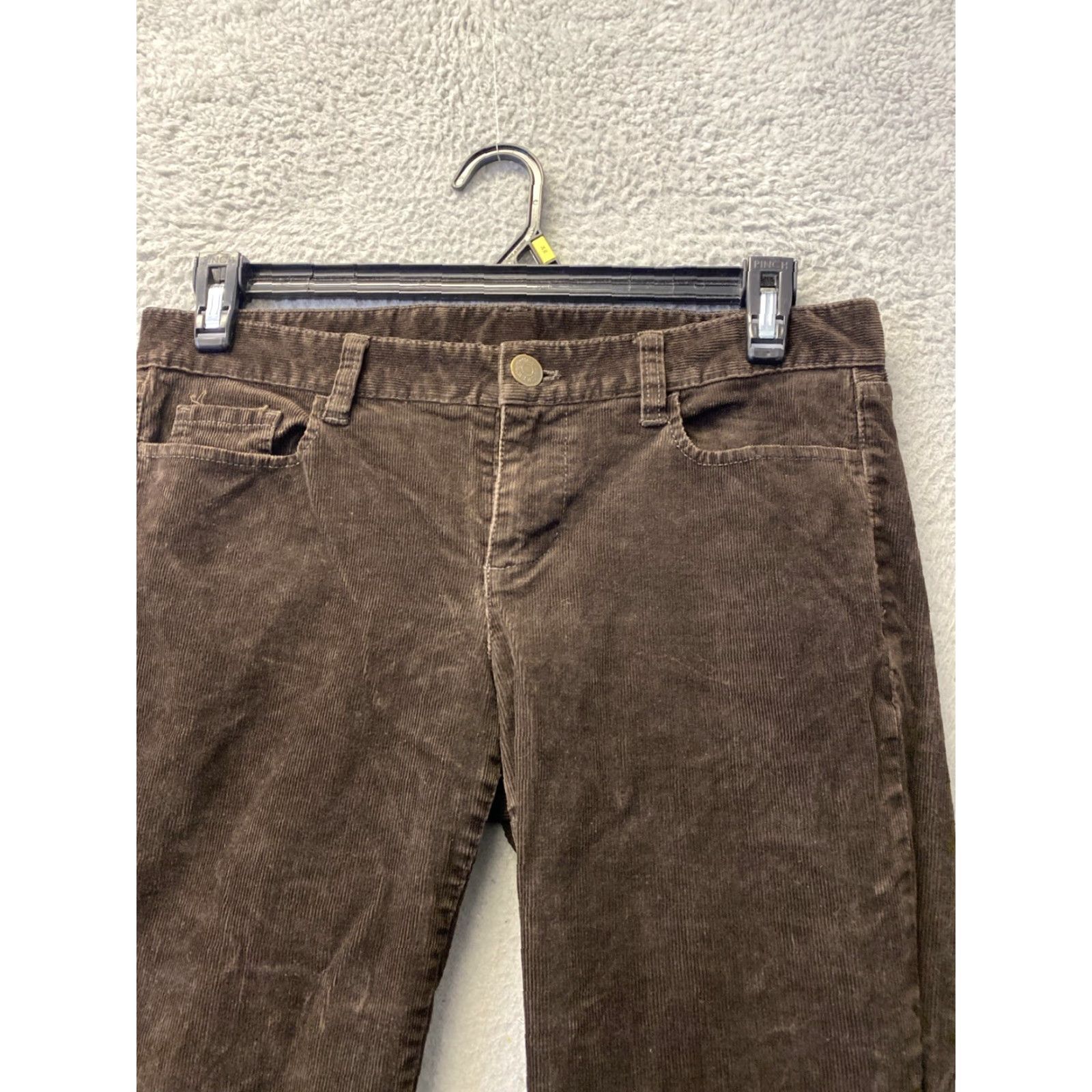 Vintage J Crew Corduroy Pants Women's 32X30 Brown Skinny High Rise Size 32" / US 10 / IT 46 - 2 Thumbnail