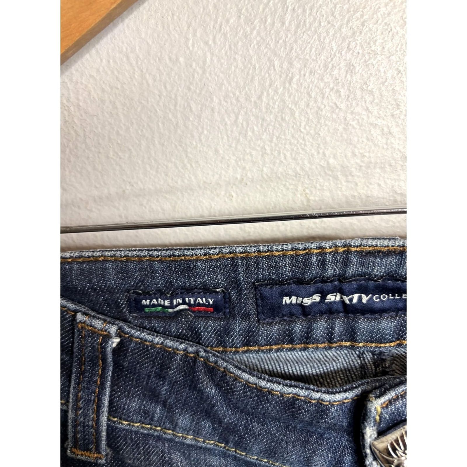 Miss Sixty Miss Sixty Jeans Womens 28 Blue Ferguson Distressed Button Fly Denim Jeans Size 27" / US 4 / IT 40 - 3 Thumbnail