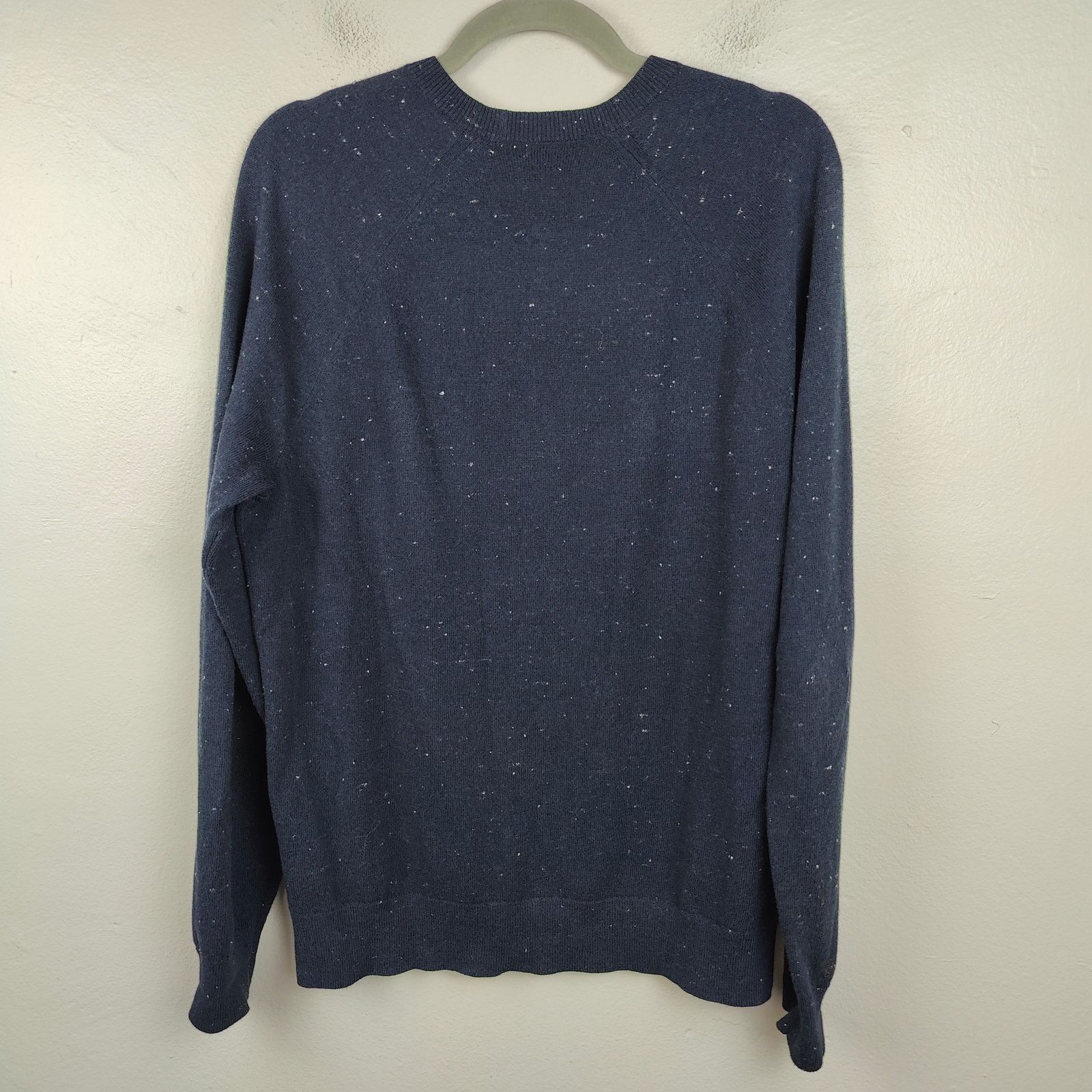 Vince Vince Cotton Wool Sweater Mens Medium Navy Blue Speckled Size US M / EU 48-50 / 2 - 3 Thumbnail