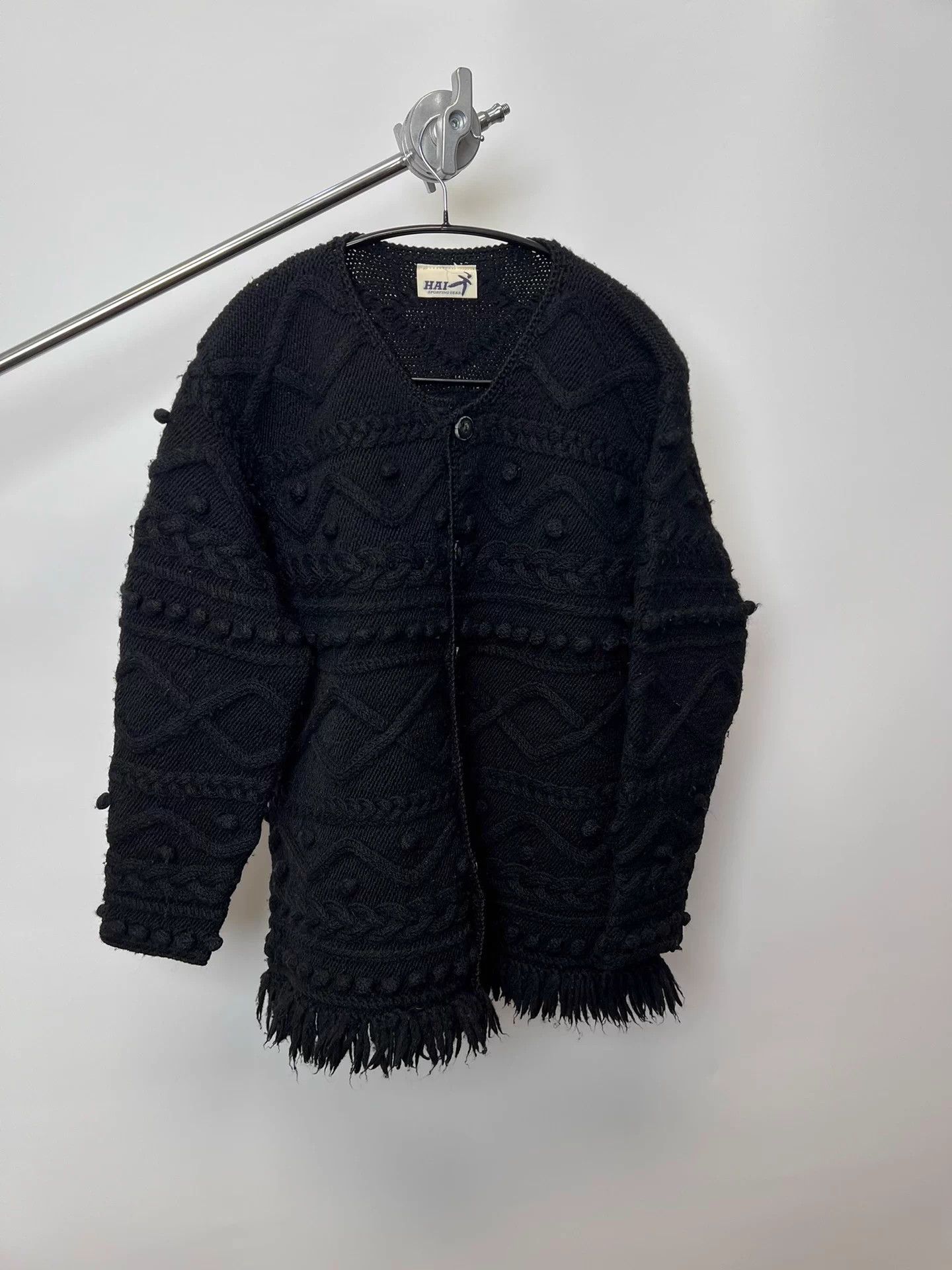 Issey Miyake Issey Miyake Vtg Wool Tassel Pom-Pom Cardigan Size M / US 6-8 / IT 42-44 - 2 Thumbnail
