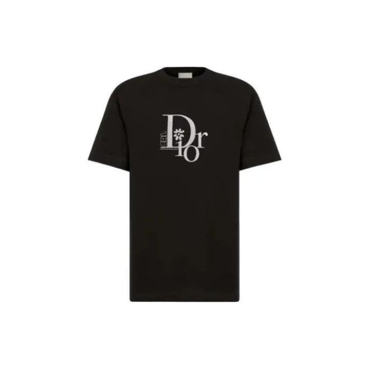 Dior Dior Dior SS23 Erl Logo Black Short Sleeve T-Shirt 0079-25 Size US L / EU 52-54 / 3 - 1 Thumbnail