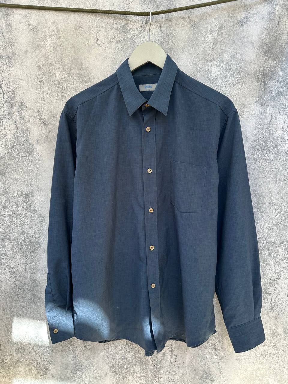 Reiss Reiss Vintage Button Up Shirt Navy Long Sleeve Shirt Size US L / EU 52-54 / 3 - 2 Thumbnail