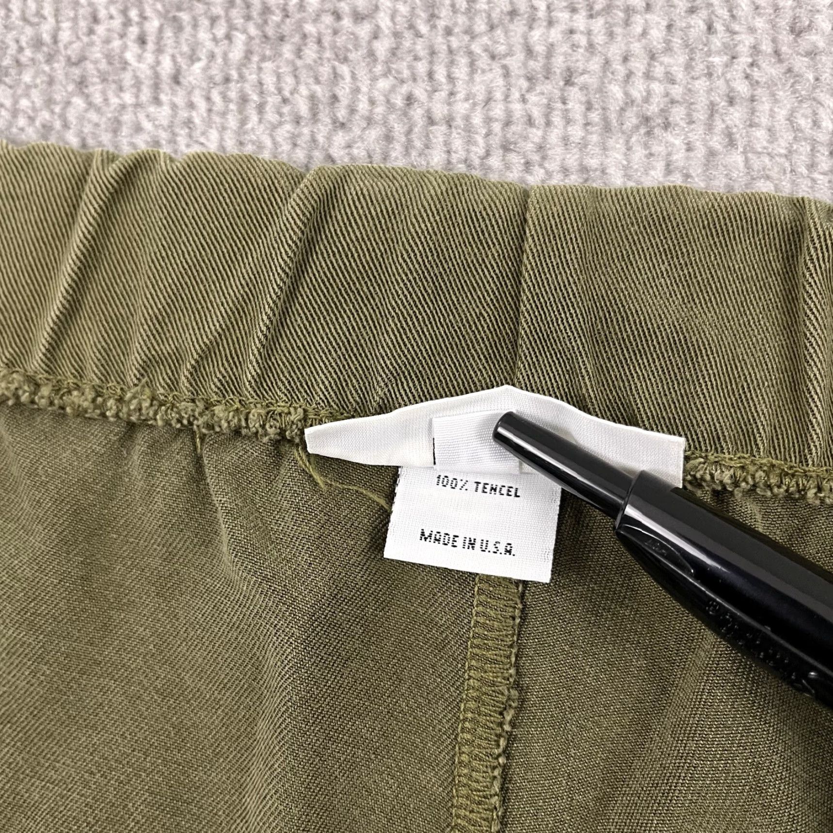 Vintage VINTAGE Bryn Walker Pants Womens Medium 29" Green Wide Leg High Rise Pull On Pockets Casual Summer Size 32" / US 10 / IT 46 - 4 Thumbnail