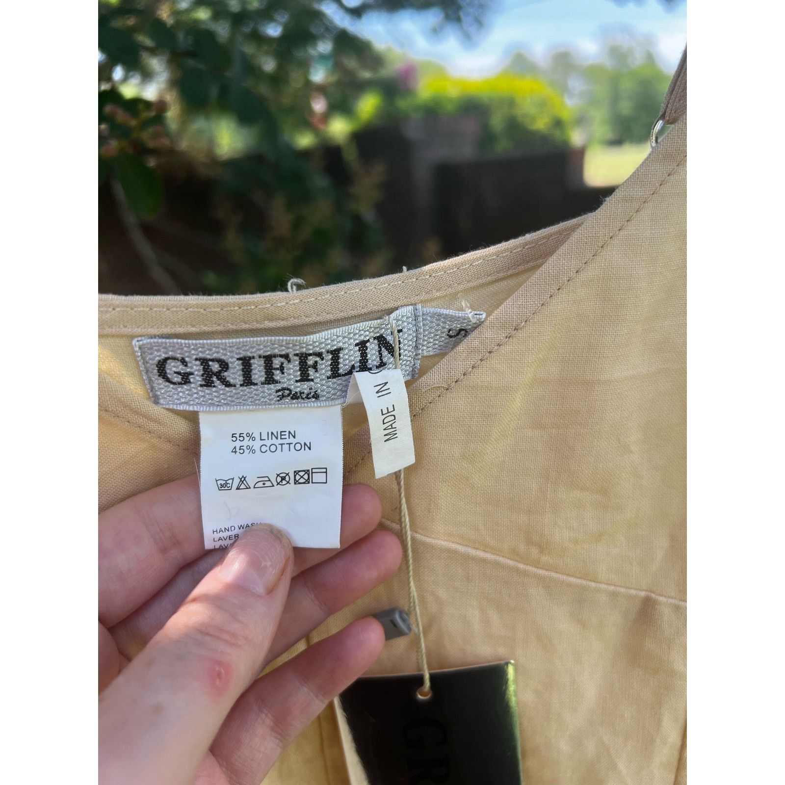Vintage NWT Linen Vintage Dress Grifflin Paris small Size S / US 4 / IT 40 - 4 Thumbnail