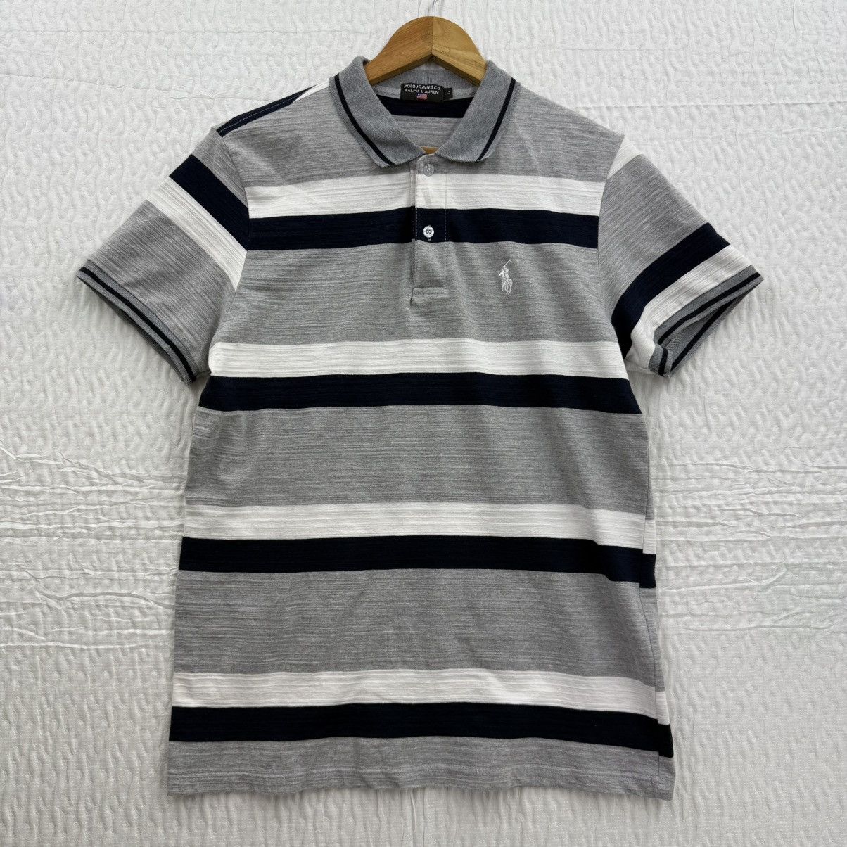 Vintage Polo by Ralph Lauren stripes white embroidery Pony