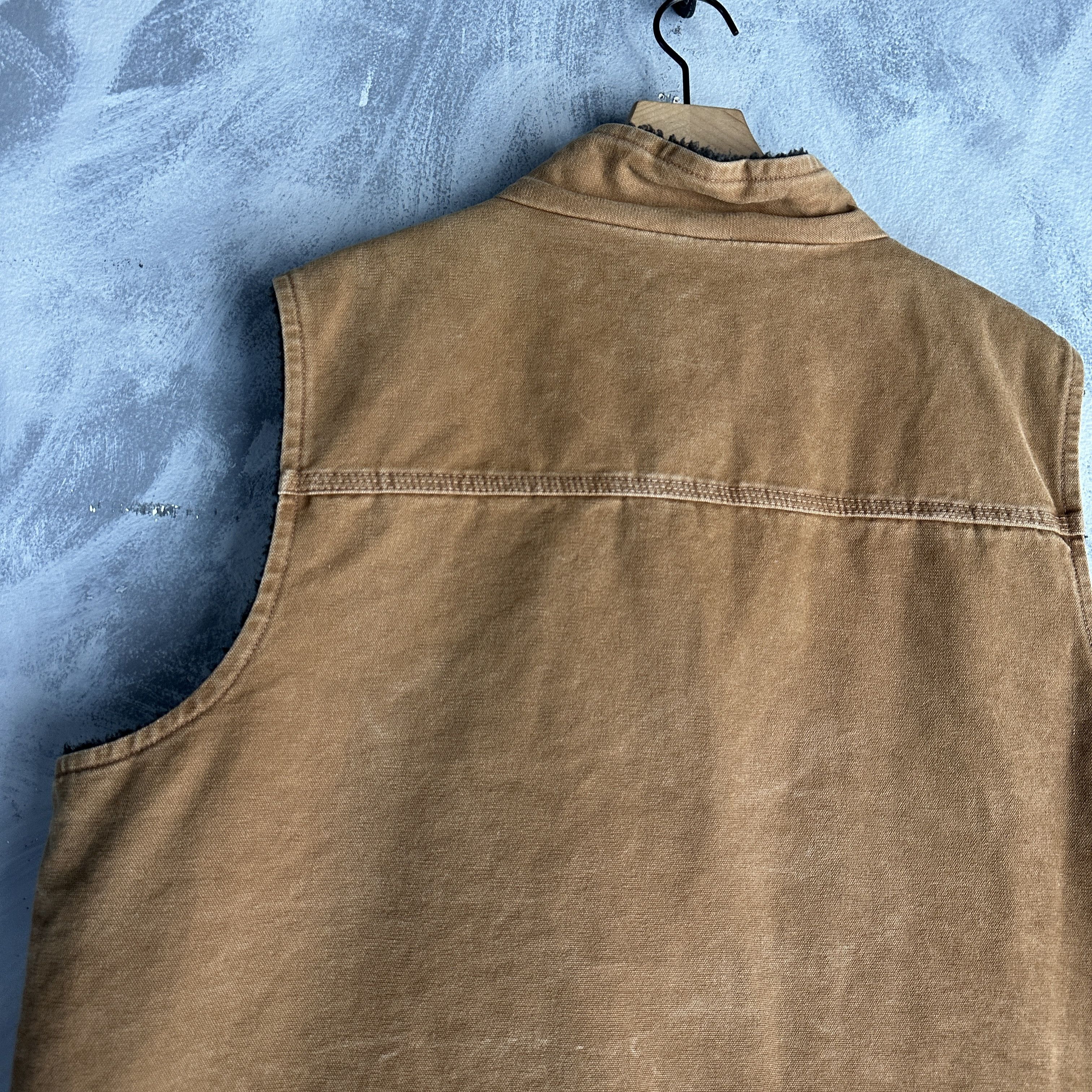 Carhartt Carhartt Sherpa Fleece Lined Vest Mens Canvas Mock Neck Size US XL / EU 56 / 4 - 8 Thumbnail