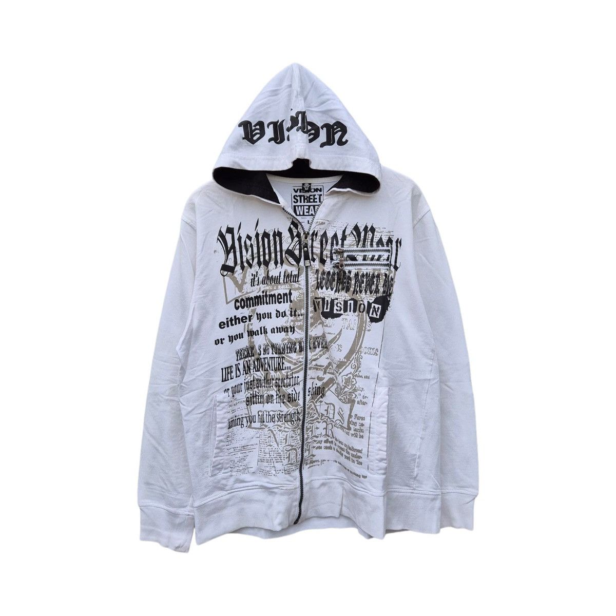 If Six Was Nine × Japanese Brand × Vision Streetwear Vision street wear poem zip hoodie Size US L / EU 52-54 / 3 - 2 Thumbnail