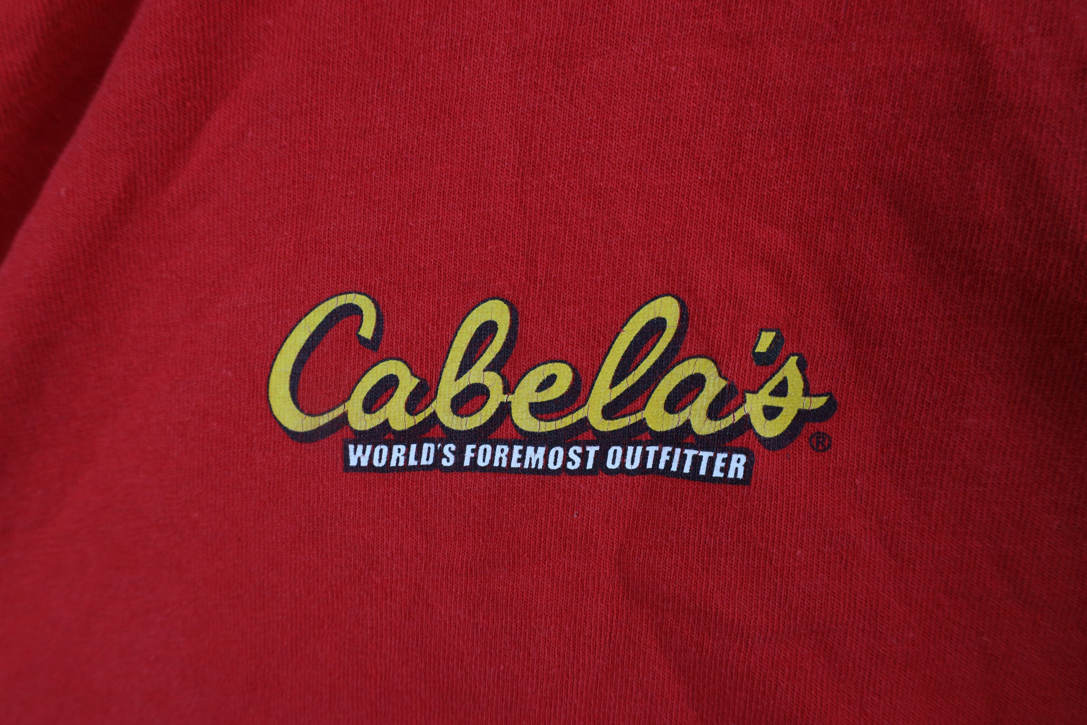Cabelas × Vintage Vintage 90s Cabelas Spell Out Deer Long Sleeve T-Shirt Size US XXL / EU 58 / 5 - 4 Thumbnail