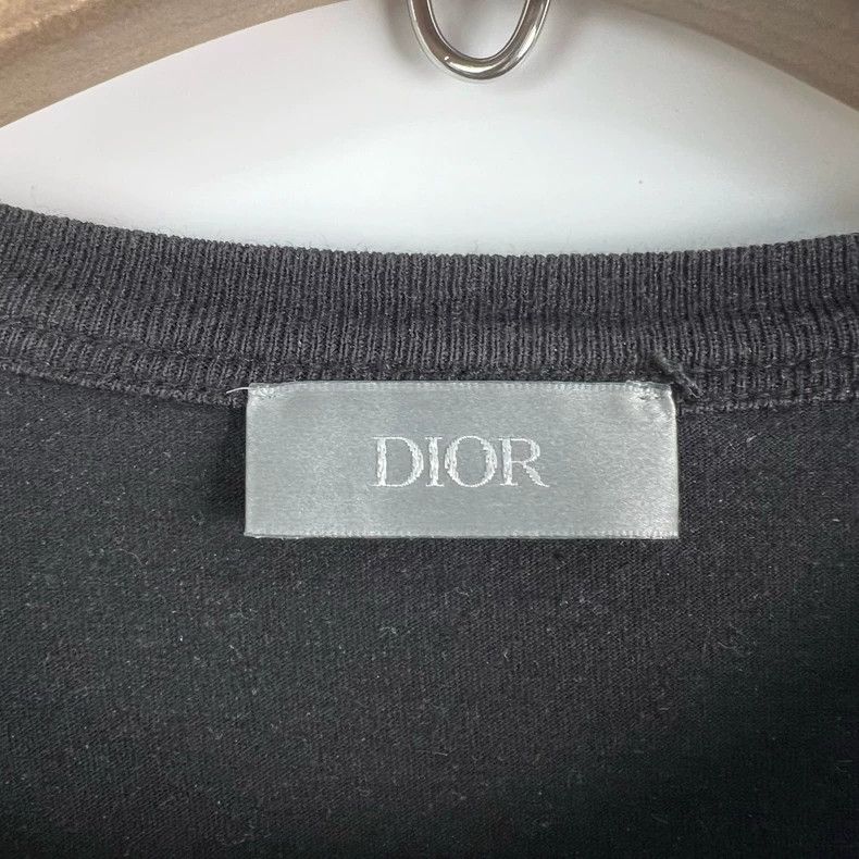 Dior Three-dimensional embroidery CD letter short sleeve o